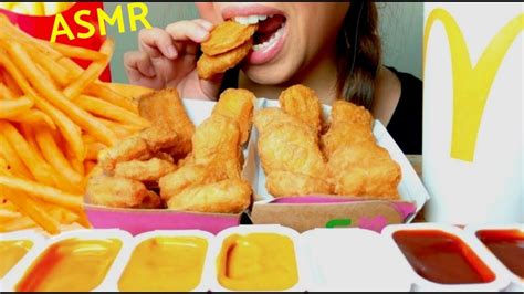 No Talking ASMR McDonalds 20 Chicken Nuggets French Fries 먹방