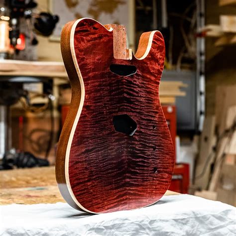 Flamed Maple Tele Body Flamed Maple Sapele Reverb