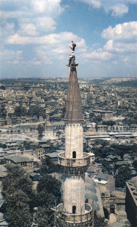 gdhtarih on Twitter Süleymaniye Camii nde minare onarımı 1950 ler