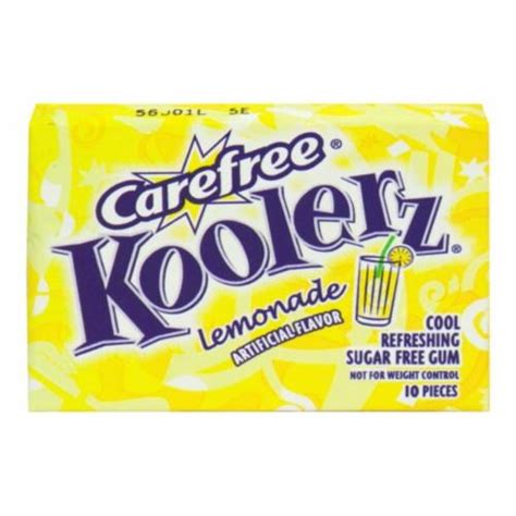 Carefree Koolerz Lemonade Gum 10 Ct Kroger