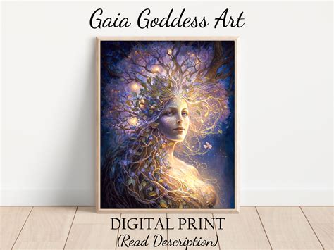 Gaia Goddess Wall Art Goddess Print Divine Feminine Art - Etsy