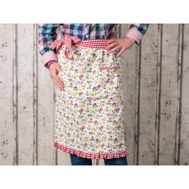 Mille Fleurs White K Chen Sch Rze Wei Blumen Bunt Krasilnikoff Apron