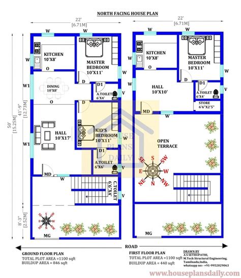 North Facing House Vastu Plan X Ghar Ka Naksha House Designs