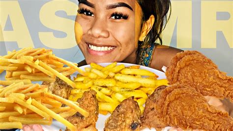 Fries And Fried Chicken Asmr🍗🍟home Made Youtube