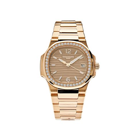 Patek Philippe Montre Bracelet Pour Femme Watc Nautilus En Or Rose Avec