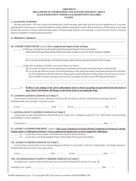 Epa Lead Based Paint Disclosure Form Fill And Sign Printable Template