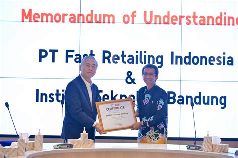 Uniqlo Tandatangani Nota Kesepahaman Dengan Itb Hadirkan Program