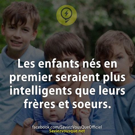 Les Enfants N S En Premier Seraient Plus Intelligents Que Leurs Fr Res