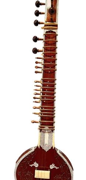 Sitar Indian Styled Vilayat Khan Model Brown Sitar 6 Main String 12