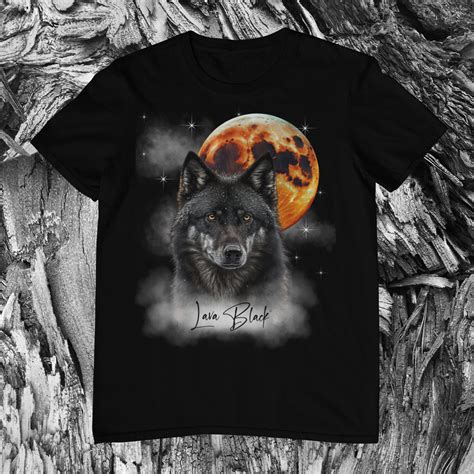 Black Wolf Tshirt Wolf Shirt Wolf Graphic Design Gift for - Etsy
