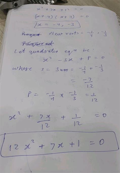 Find A Quadratic Polynomial Whose Zeros Are Reciprocals Of The Zeros Of The Polynomial X { 2