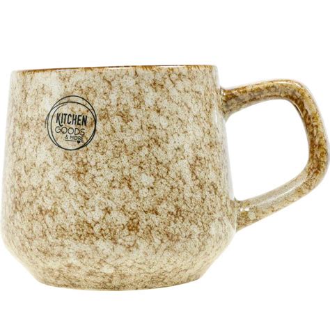 Floristik Ch Steingut Tasse Becher Mit Henkel Braun Beige Cm St