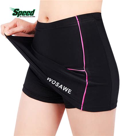 WOSAWE Women Cycling Shorts Skirts Bicycle 4D Padded Gel Black