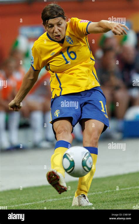 Linda Forsberg Of Sweden Crosses The Ball During A 2011 Fifa Womens