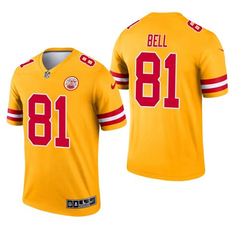 Blake Bell Kansas City Chiefs Yellow Jersey Inverted Legend – Men’s ...