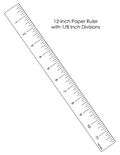 Ruler Template Inches