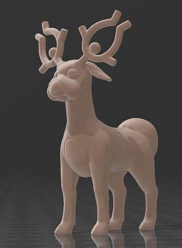 Stantler Reindeer With Antlers D Model D Printable Cgtrader