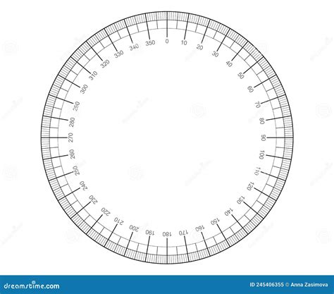 echelle de mesure circulaire division dun cercle en degres segments