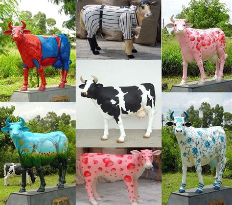 Custom Painted Cows Custom Painted Life Size Cow Statue Cow1625