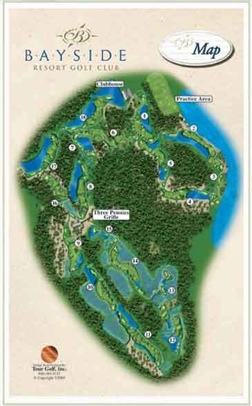 Bayside Resort Golf Club - Layout Map | Course Database