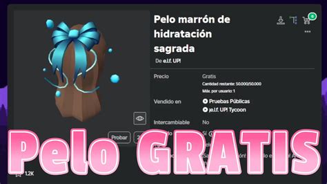 RAPIDO ENTRA Y RECLAMA Pelo GRATIS En ROBLOX 50 000 Copias YouTube