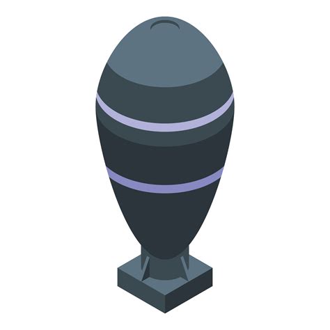 Big nuclear weapon icon isometric vector. Fire nuke blast 36592008 ...