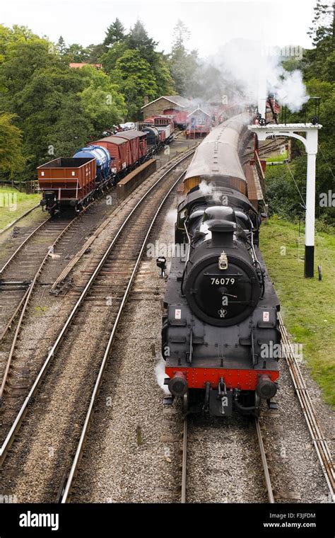 A Steam Train The Pocket Rocket Pulling Out Of Goathland