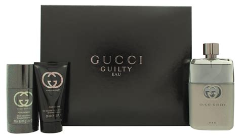 Gucci Guilty Pour Homme T Set 90ml Edt Spray 75ml Deodorant Stick Peacock Bazaar