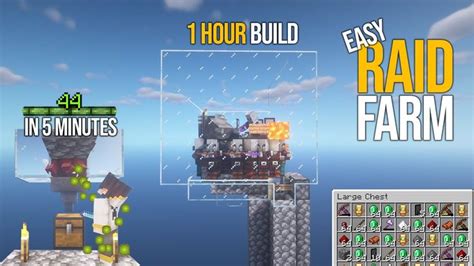 Minecraft Raid Farm | Easy to build! Insane Loot! (OVER 3000 Emeralds ...