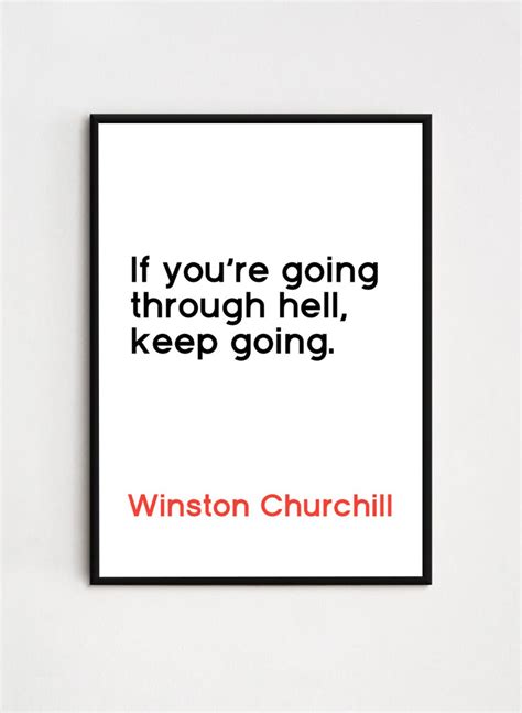 Winston Churchill Quote Print Poster - Etsy