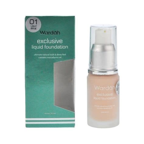 Jual ORIGINAL Wardah Exclusive Liquid Foundation Alas Bedak Cair SPF 30