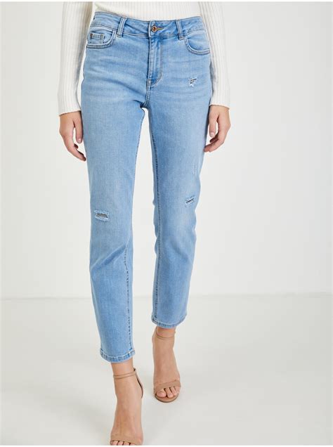 Jasnoniebieskie Damskie Jeansy Straight Fit ORSAY Orsay Pl