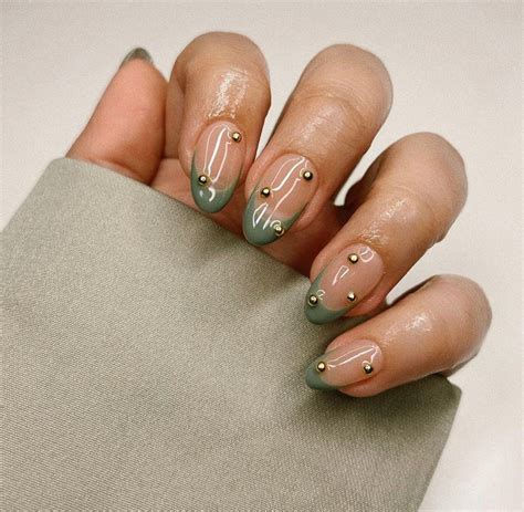 GEL X NAILS MENIFEE CA On Instagram Sage French Tips With A Gold