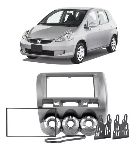 Moldura Painel Din Dvd Honda Fit Grafite Expex