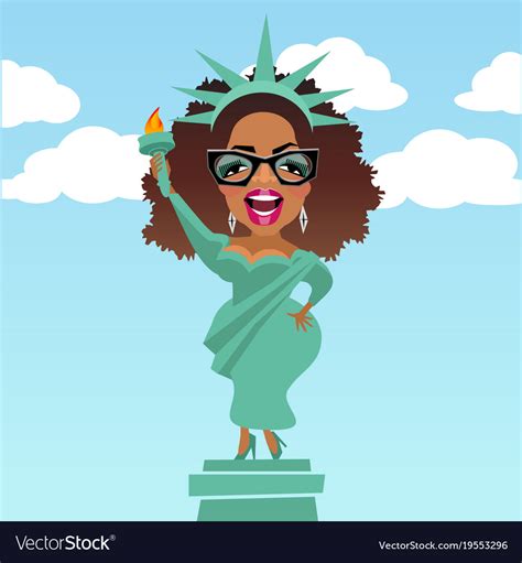 Caricature Of Celebrity Oprah Winfrey Royalty Free Vector