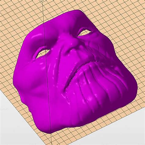 Thanos Face And Helmet D Printing Model Stl