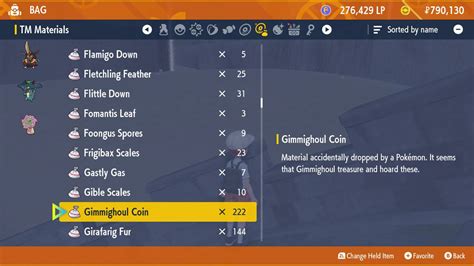 Pokemon Scarlet And Violet Gimmighoul Coins Hold To Reset