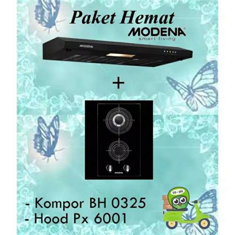 Jual Paket Kompor Tanam Dan Cooker Hood Modena BH 0325 Bh 0325 Acbk