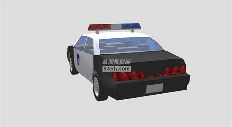 城市警车SU模型 sketchup草图大师SKP模型