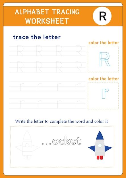 Premium Vector Letter R Worksheet