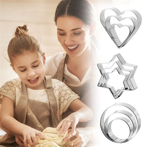 12 Piece Small Stainless Steel Cookie Cutter Cake Vegetable Fruit