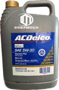 ACEITE ACDELCO 5W30 GALÓN SINTÉTICO Distripartes LM