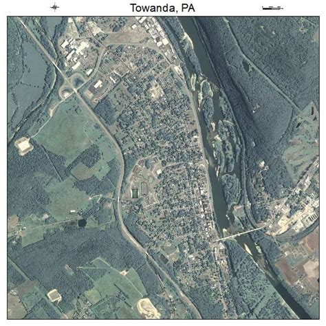 Aerial Photography Map of Towanda, PA Pennsylvania