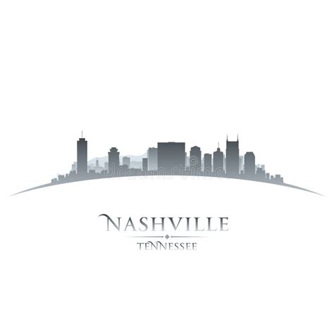 Nashville Skyline Horizontal Banner Stock Vector Illustration Of