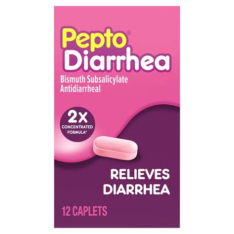 Pepto Bismol Diarrhea Caplets Anti Diarrhea Medicine For Fast And