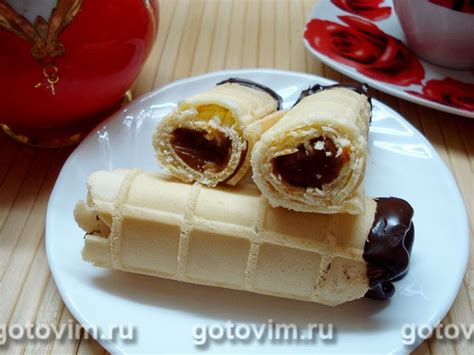 Вафельные трубочки со сгущенкой. Рецепт с фото