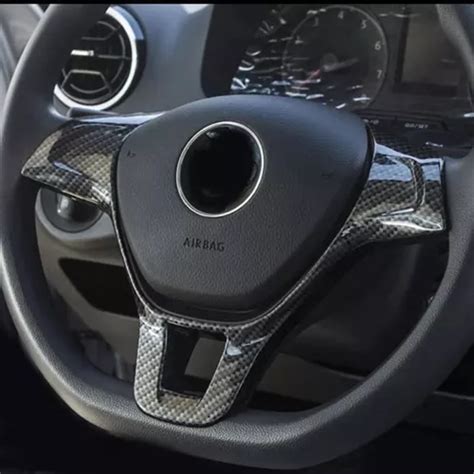 Embellecedor Volante Jetta A6 Vento Polo Fibra De Carbono Vw