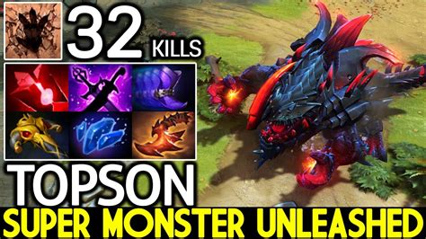 TOPSON Primal Beast Super Monster Unleashed 32 Kills Raid Boss Dota 2