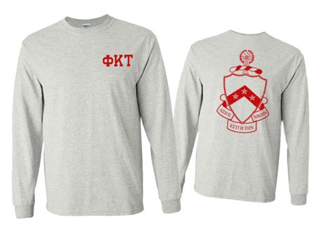 Phi Kappa Tau World Famous Crest Long Sleeve T-Shirts - Greek Gear