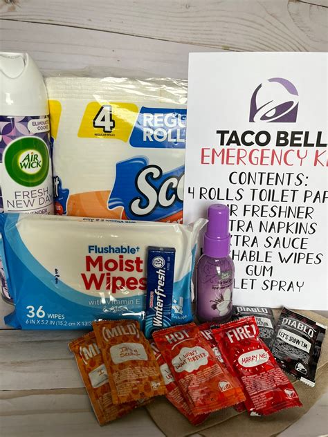 Hilarious Taco Bell Emergency Kit What Every Taco Bell Lover Needs Etsy